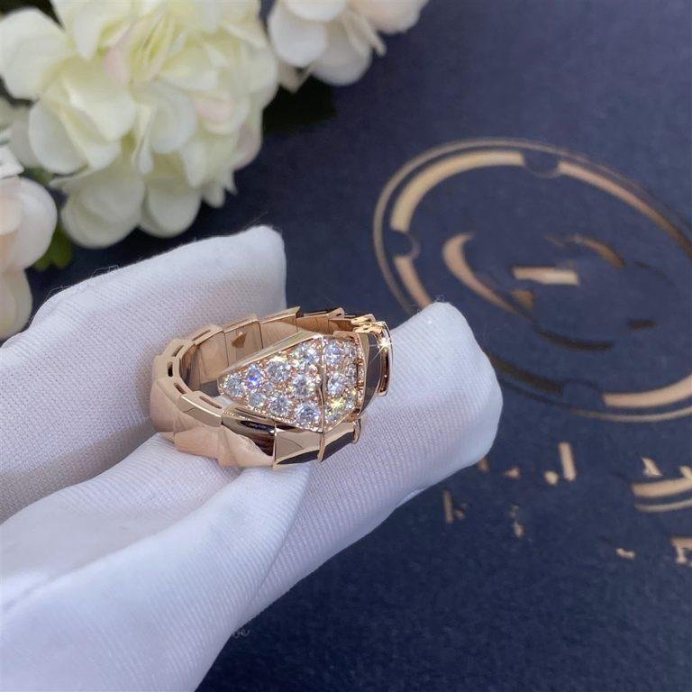 [Lucas Jewelry]SERPENTI RING PINK GOLD DIAMOND