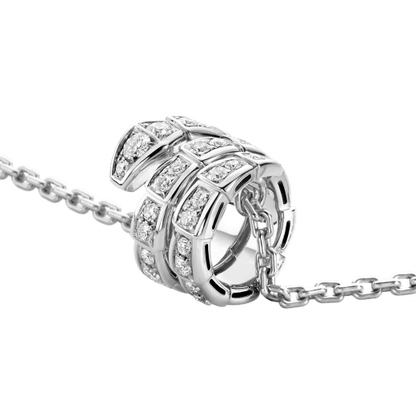 [Lucas Jewelry]SERPENTI  NECKLACE DOUBLE RING DIAMOND