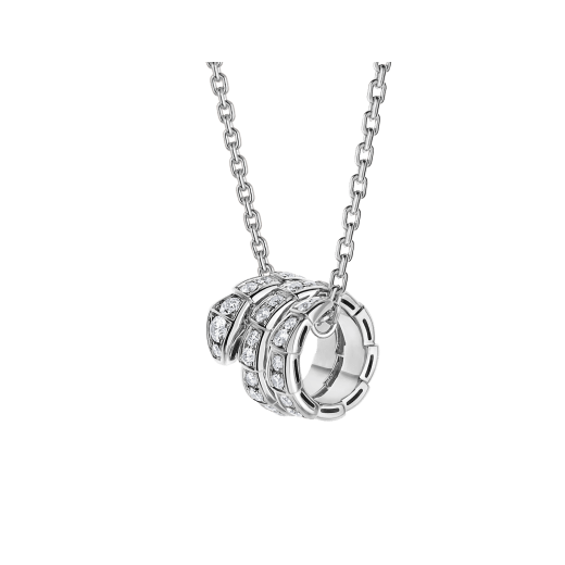 [Lucas Jewelry]SERPENTI  NECKLACE DOUBLE RING DIAMOND