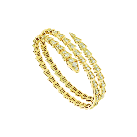 [Lucas Jewelry]SERPENTI BRACELET GOLD DIAMOND DOUBLE ROW