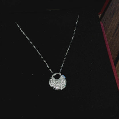 [Lucas Jewelry]AMULETTE SILVER FULL DIAMOND NECKLACE