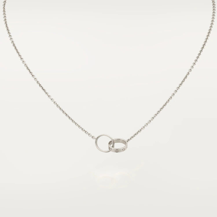 [Lucas Jewelry]LOVE NECKLACE PINK GOLD AND SILVER