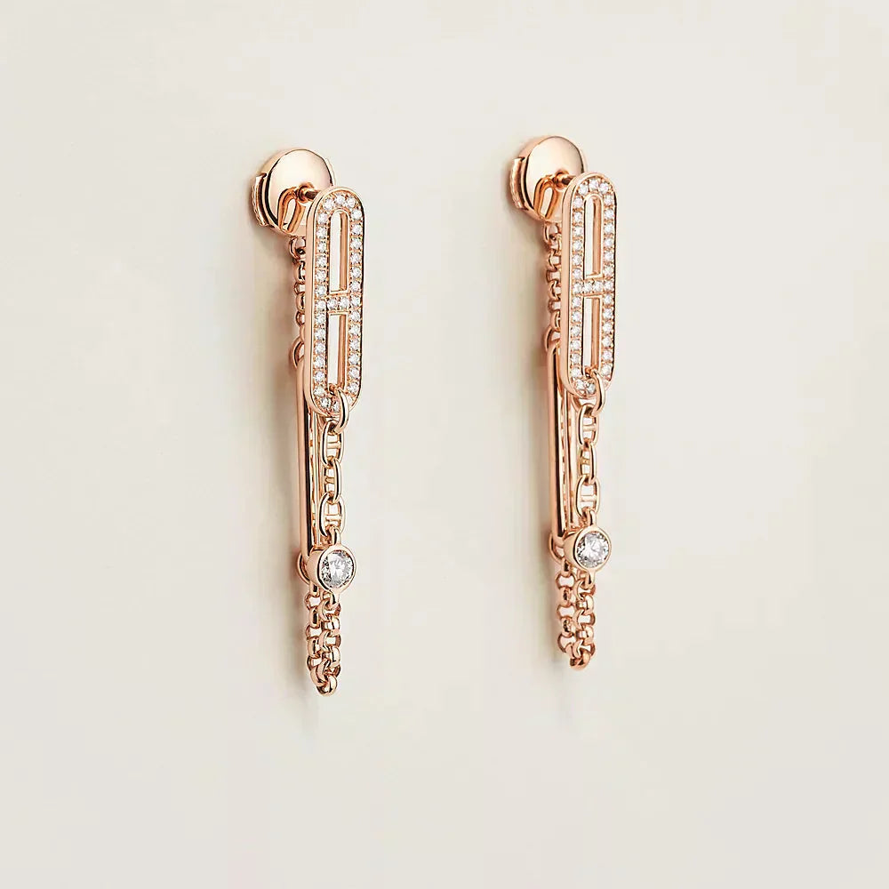 [Lucas Jewelry]CHAINE CHAOS DIAMOND DROP EARRINGS