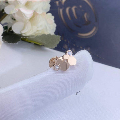 [Lucas Jewelry]BEE LOVE PINK GOLD DIAMOND EARRINGS