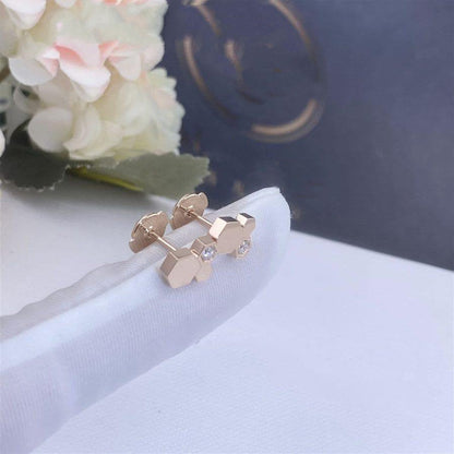 [Lucas Jewelry]BEE LOVE PINK GOLD DIAMOND EARRINGS