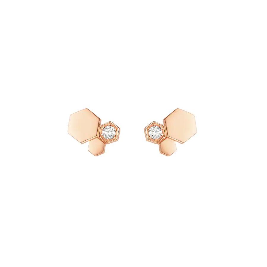 [Lucas Jewelry]BEE LOVE PINK GOLD DIAMOND EARRINGS