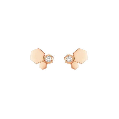 [Lucas Jewelry]BEE LOVE PINK GOLD DIAMOND EARRINGS