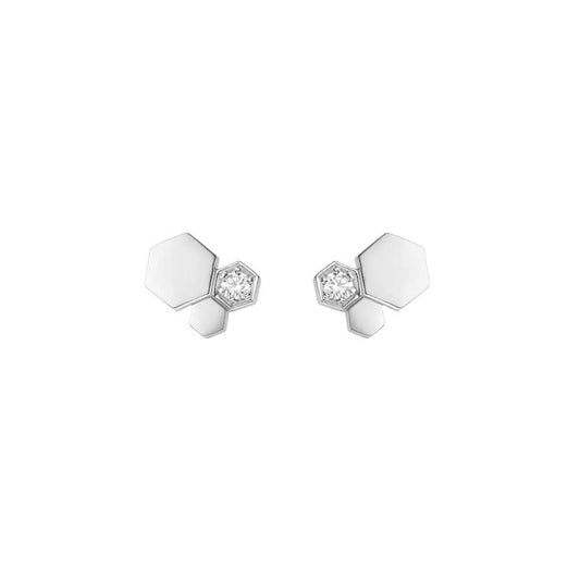 [Lucas Jewelry]BEE LOVE SILVER DIAMOND EARRINGS