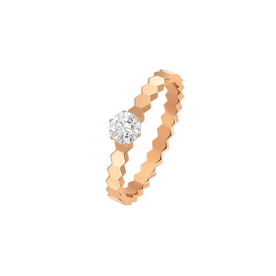 [Lucas Jewelry]BEE LOVE RING PINK GOLD 1 DIAMOND