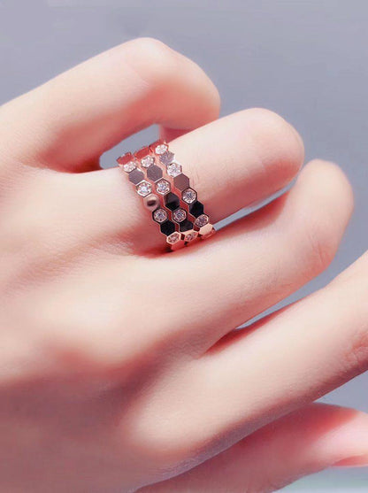 [Lucas Jewelry]BEE LOVE RING PINK GOLD DIAMOND