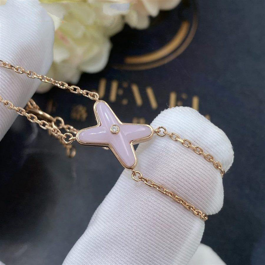 [Lucas Jewelry]JEUX BRACELET PINK MOP PINK GOLD 1 DIAMOND