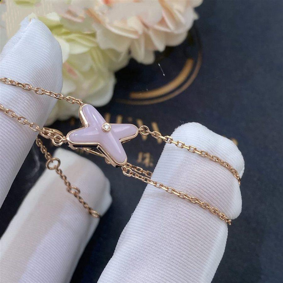 [Lucas Jewelry]JEUX BRACELET PINK MOP PINK GOLD 1 DIAMOND