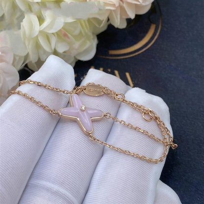 [Lucas Jewelry]JEUX BRACELET PINK MOP PINK GOLD 1 DIAMOND