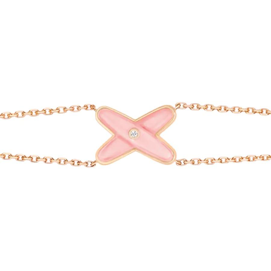 [Lucas Jewelry]JEUX BRACELET PINK MOP PINK GOLD 1 DIAMOND