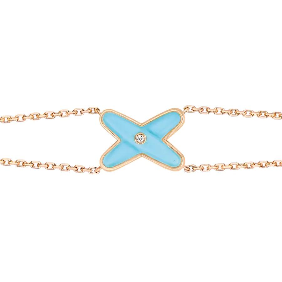 [Lucas Jewelry]JEUX BRACELET TURQUOISE PINK GOLD 1 DIAMOND