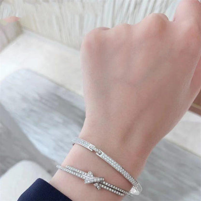 [Lucas Jewelry]JEUX DE BRACELET DIAMONDS SILVER