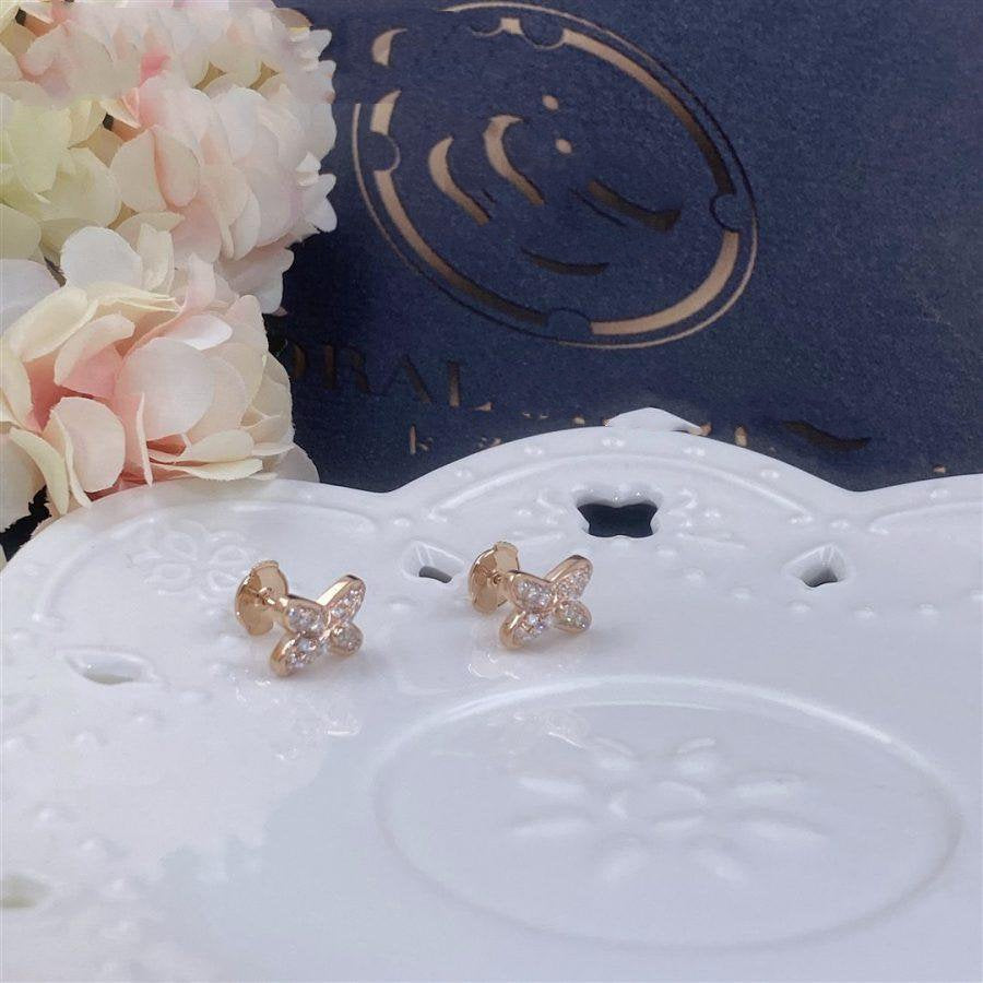 [Lucas Jewelry]JEUX DE PINK GOLD DIAMOND EARRINGS