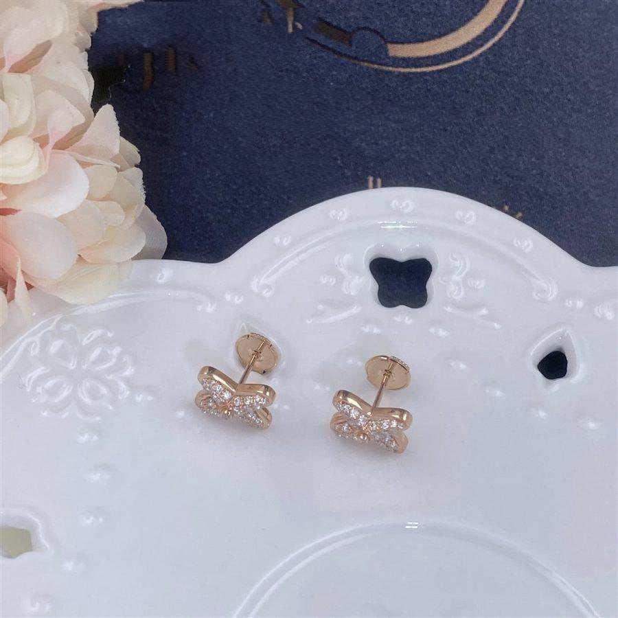 [Lucas Jewelry]JEUX DE PINK GOLD DIAMOND EARRINGS