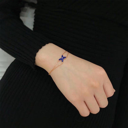 [Lucas Jewelry]Hollow Design Four-Leaf Clover Flower Shape Ring