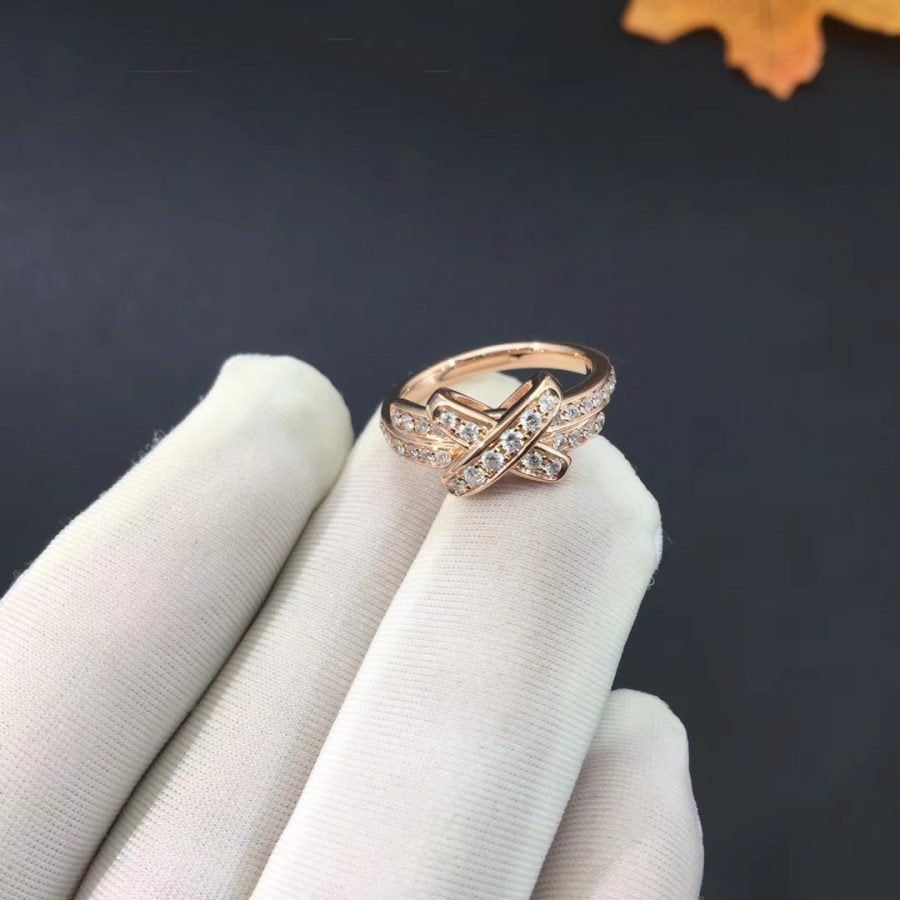 [Lucas Jewelry]JEUX DE RING PINK GOLD DIAMOND