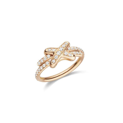 [Lucas Jewelry]JEUX DE RING PINK GOLD DIAMOND