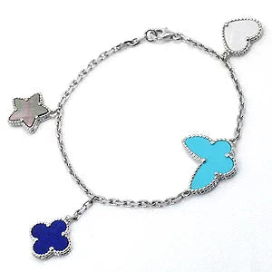 [Lucas Jewelry]LUCKY SPRING SILVER BRACELET 4 MOTIF