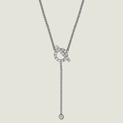 [Lucas Jewelry]FINESSE SILVER DIAMOND NECKLACE