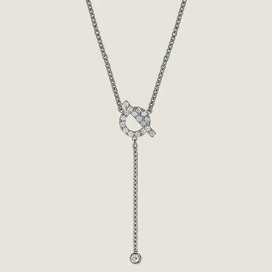 [Lucas Jewelry]FINESSE SILVER DIAMOND NECKLACE