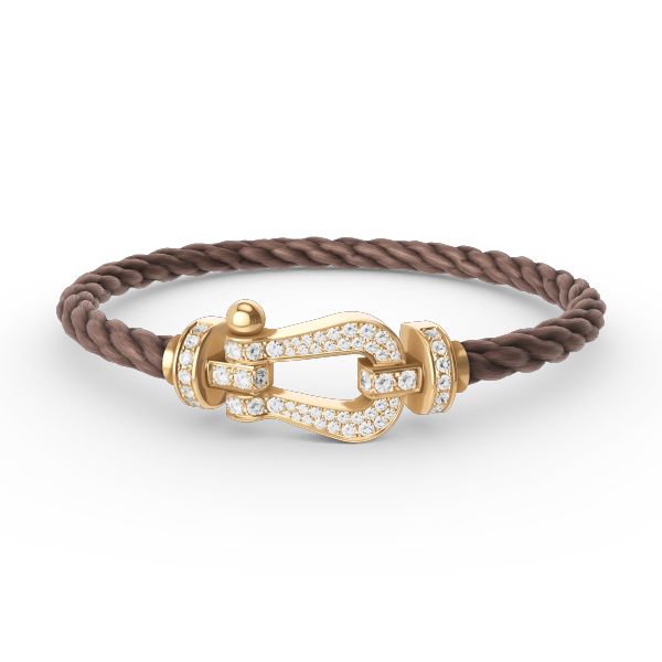 [Lucas Jewelry]FORCE LARGE HORSESHOE FULL DIAMOND BRACELET GOLD