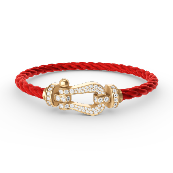 [Lucas Jewelry]FORCE LARGE HORSESHOE FULL DIAMOND BRACELET GOLD