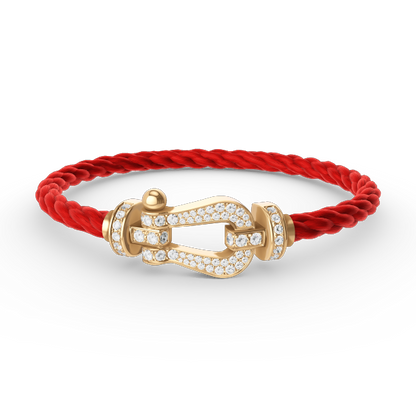 [Lucas Jewelry]FORCE LARGE HORSESHOE FULL DIAMOND BRACELET GOLD