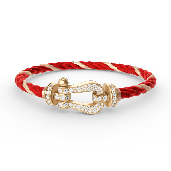 [Lucas Jewelry]FORCE LARGE HORSESHOE FULL DIAMOND BRACELET GOLD