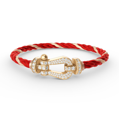 [Lucas Jewelry]FORCE LARGE HORSESHOE FULL DIAMOND BRACELET GOLD