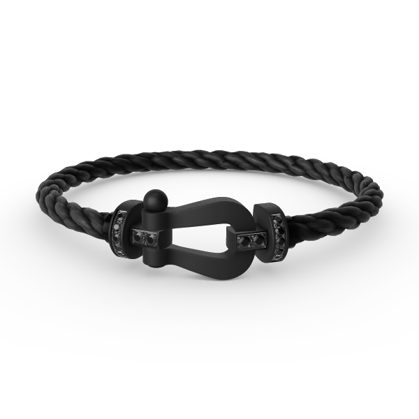 [Lucas Jewelry]FORCE LARGE SERIES HORSESHOE BLACK SAMURAI BRACELET