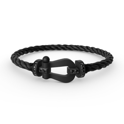 [Lucas Jewelry]FORCE LARGE SERIES HORSESHOE BLACK SAMURAI BRACELET