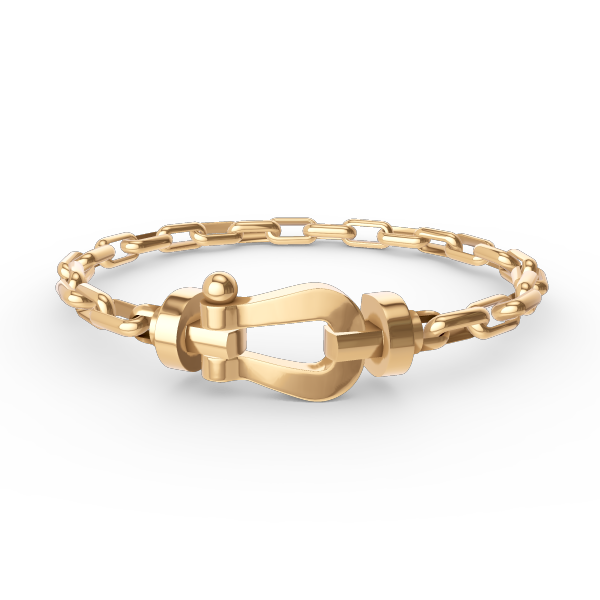 [Lucas Jewelry]FORCE LARGE HORSESHOE CLASP  METAL BRACELET