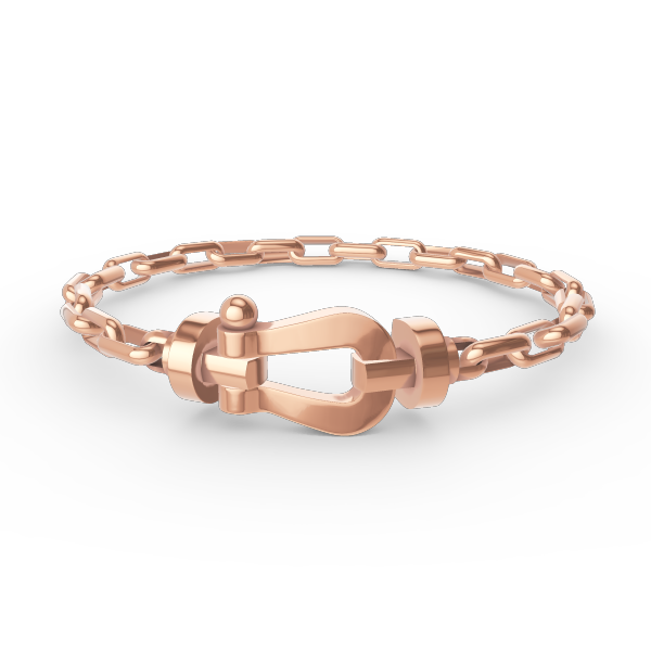 [Lucas Jewelry]FORCE LARGE HORSESHOE CLASP  METAL BRACELET