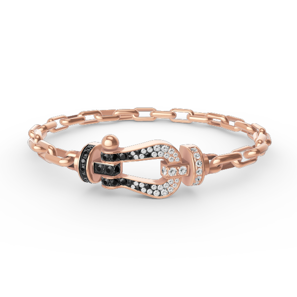 [Lucas Jewelry]FORCE LARGE HORSESHOE CLASP  METAL BRACELET