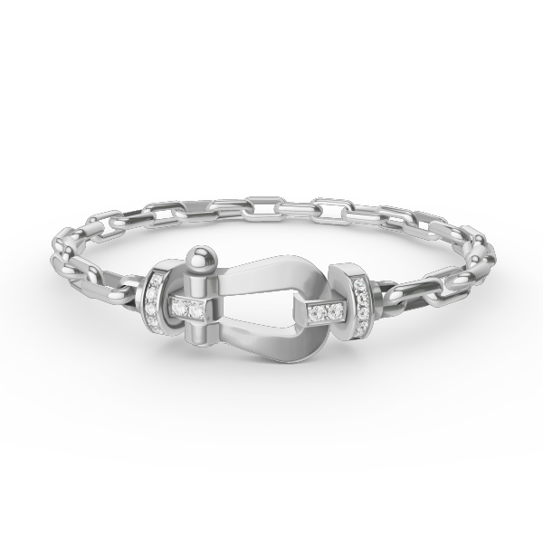 [Lucas Jewelry]FORCE LARGE HORSESHOE CLASP  METAL BRACELET