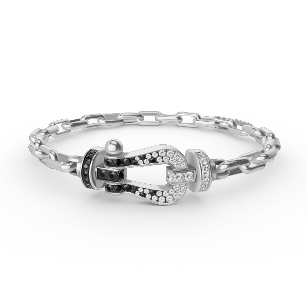 [Lucas Jewelry]FORCE LARGE HORSESHOE CLASP  METAL BRACELET