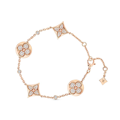 [Lucas Jewelry]STAR AND SUN 4 MOTIFS GOLD DIAMONDS BRACELET