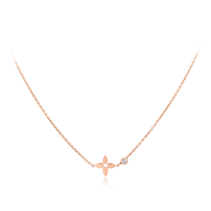 [Lucas Jewelry]BLOSSOM PENDANT PINK GOLD AND DIAMOND