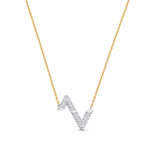 [Lucas Jewelry]VOLT SILVER DIAMOND PEDANT NECKLACE