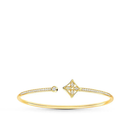 [Lucas Jewelry]IDYLLE GOLD OPEN BRACELET DIAMOND PAVED