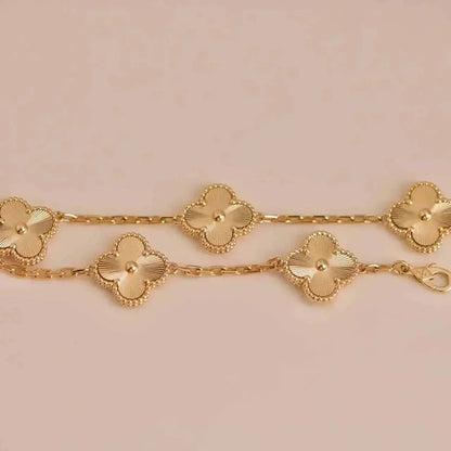 [Lucas Jewelry]CLOVER 5 FLOWERS LASER BRACELET