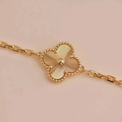 [Lucas Jewelry]CLOVER 5 FLOWERS LASER BRACELET