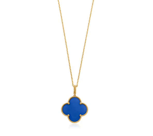 [Lucas Jewelry]CLOVER 25MM NECKLACE TURQUOISE ROSE GOLD