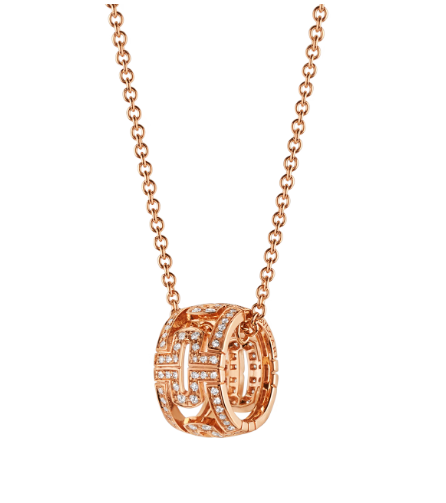 [Lucas Jewelry]PARENTESI NECKLACE PINK GOLD DIAMOND