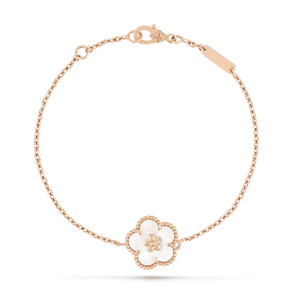 [Lucas Jewelry]LUCKY WHITE MOP PLUM BLOSSOM  BRACELET