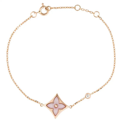 [Lucas Jewelry]STAR 1 DIAMOND PINK GOLD BRACELET